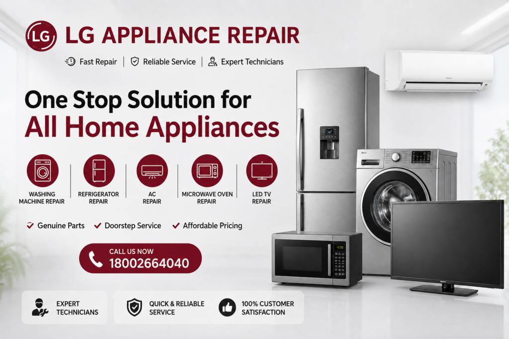 We Provide Professional And Reliable LG Washing Machine Repair Services Across Pune. Our Trained Technicians Are Experienced In Handling A Wide Range Of LG Washing Machine Models, Including Front-load, Top-load, Fully Automatic, Semi-automatic, And Inverter Washing Machines.With Quality Spare Parts, Quick Response, Experienced Technicians, And Affordable Pricing, We Provide Reliable Solutions For Common Washing Machine Problems. Our Goal Is To Deliver Complete Customer Satisfaction With Convenient LG Washing Machine Repair Service At Your Doorstep.